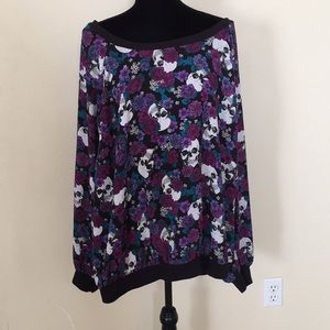Torrid Skull and roses blouse